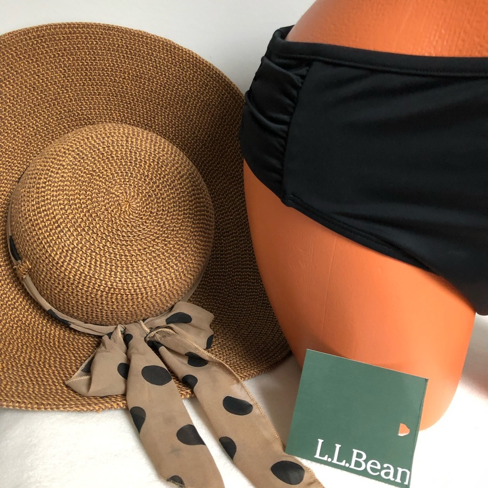 NEW L.L.Bean Luxe Black Swim Bottom Size 16 - Picture 4 of 10